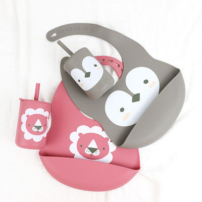 OEM Baby Feeding Bib - One Piece In A Polybag для младенцев и младенцев, кормящих силиконовую коробку