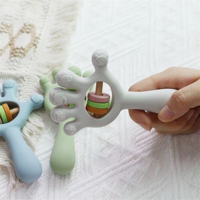 Мягкие детские силиконовые зубчатые решетки Игрушки в форме пальмы: без BPA, нетоксичные, жевательные