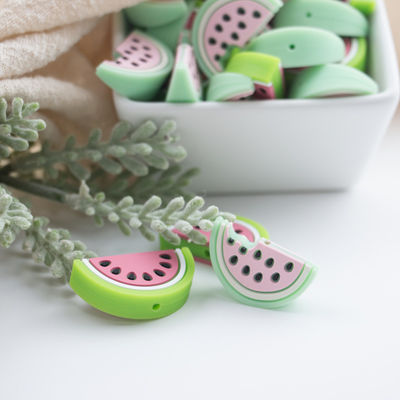 качество  Red Watermelon Shaped Silicone Beads Soft For Baby Teething завод