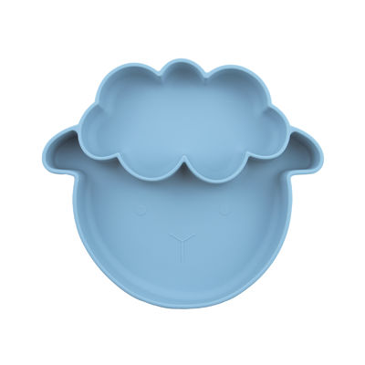 качество  Multiple Colors Non Slip Toddler Silicone Plates With Sheep Style Suction Type завод