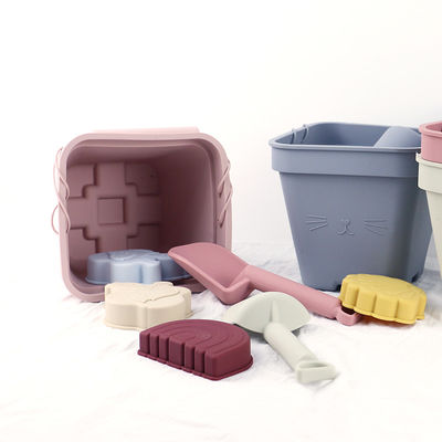 Оптовая продажа Силиконовый детский игрушечный ведро набор пляжной игрушки