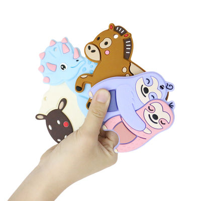 Красочным силикон персонализированный младенцем Teether с формой Dino лошади овец