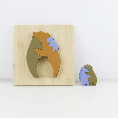 Зигзаг игрушек детей формы медведя деревянный для учить Montessori