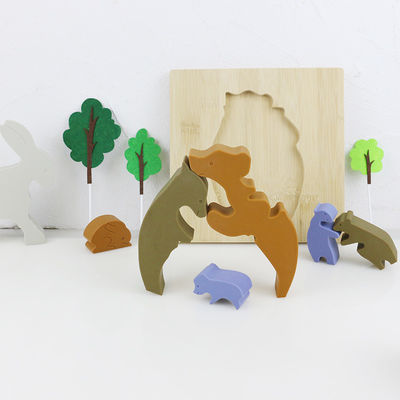 Зигзаг игрушек детей формы медведя деревянный для учить Montessori