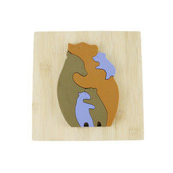 Зигзаг игрушек детей формы медведя деревянный для учить Montessori