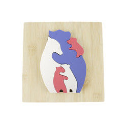 Зигзаг игрушек детей формы медведя деревянный для учить Montessori