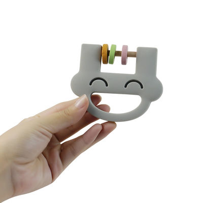 Трещотка Teether силикона игрушек детей силикона стороны улыбки милая с подгоняет ODM OEM логотипа