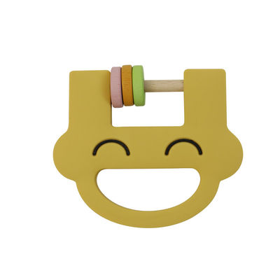 Трещотка Teether силикона игрушек детей силикона стороны улыбки милая с подгоняет ODM OEM логотипа