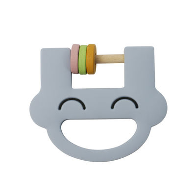 Трещотка Teether силикона игрушек детей силикона стороны улыбки милая с подгоняет ODM OEM логотипа
