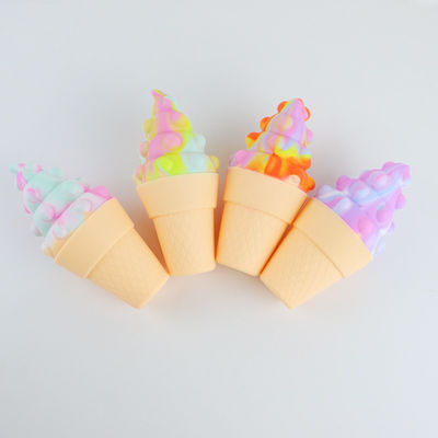 красочное мороженое Teether силикона 3D для психологии сброса стресса младенца