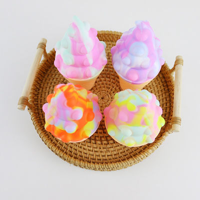 красочное мороженое Teether силикона 3D для психологии сброса стресса младенца
