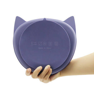 Набор Dinnerware силикона плиты всасывания силикона младенца Eco дружелюбный для питаться малыша