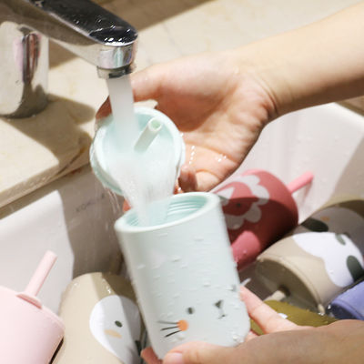 Кружка кофе силикона чашки соломы BPA свободная для выпивать детей малыша