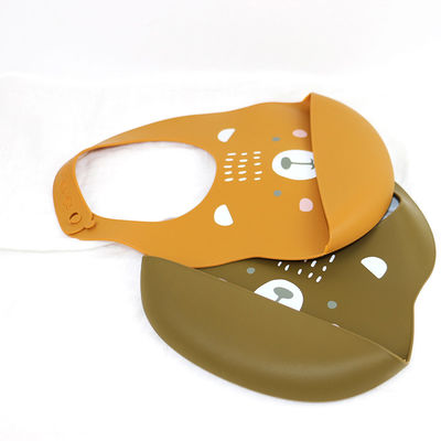 Bib силикона Newborn малыша водоустойчивый напечатанный с уловителем еды не токсическим