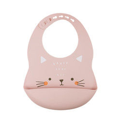 Bib силикона Newborn малыша водоустойчивый напечатанный с уловителем еды не токсическим