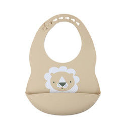 Bib силикона Newborn малыша водоустойчивый напечатанный с уловителем еды не токсическим