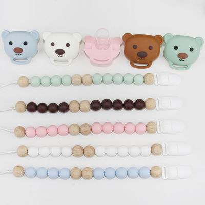Цепь Pacifier младенца силикона качества еды с милой животной формой панды