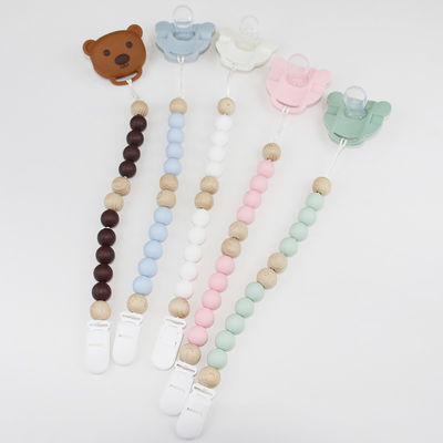 Цепь Pacifier младенца силикона качества еды с милой животной формой панды