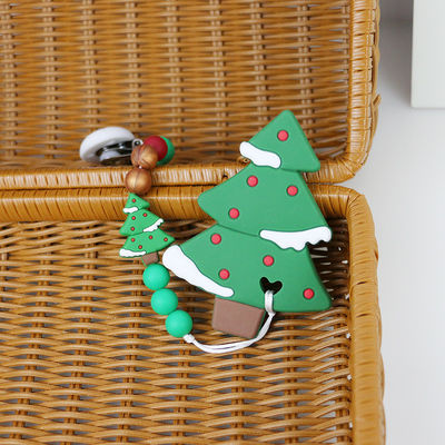 Рождественская елка Teether силикона DIY, безопасные мягкие резиновые шарики для прорезывания зубов