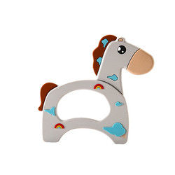 Животный младенец Teether BPA силикона котенка кота свободное для прорезывания зубов малыша