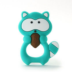 Животный младенец Teether BPA силикона котенка кота свободное для прорезывания зубов малыша