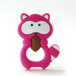 Животный младенец Teether BPA силикона котенка кота свободное для прорезывания зубов малыша