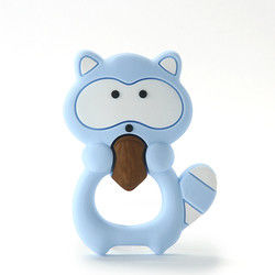 Животный младенец Teether BPA силикона котенка кота свободное для прорезывания зубов малыша