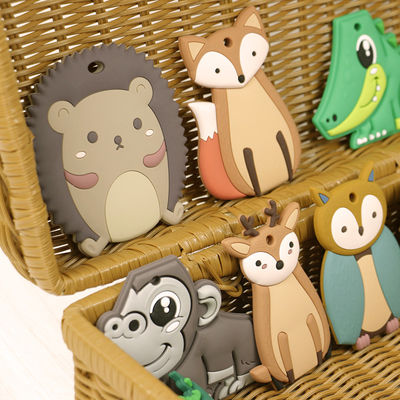 Подгонянный младенец Teether силикона логотипа Chewable с формой сыча Fox коровы