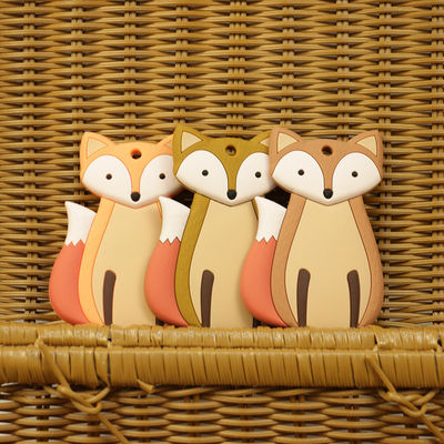 Подгонянный младенец Teether силикона логотипа Chewable с формой сыча Fox коровы