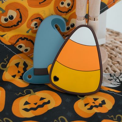 Красочный силикон Teether хеллоуина с формой мозоли конфеты шляпы ведьм