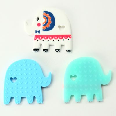 Младенец Teether BPA силикона качества еды слона освобождает с подгоняет логотип