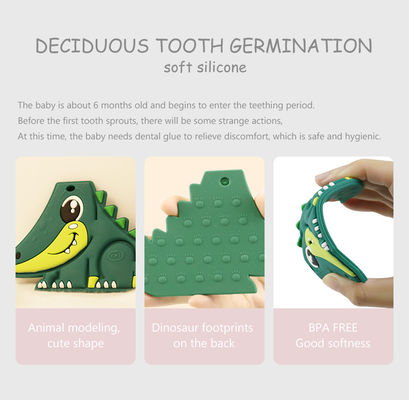 Картина мультфильма Teether игрушки младенца силикона качества еды для успокаивая прорезывания зубов