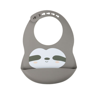 Таможня Bib силикона младенца цвета Pantone с милым животным печатанием лени