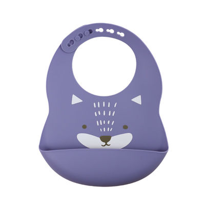 Таможня Bib силикона младенца цвета Pantone с милым животным печатанием лени