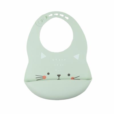 Bib младенца силикона BPA свободный мягкий водостойкий с печатью животной картины