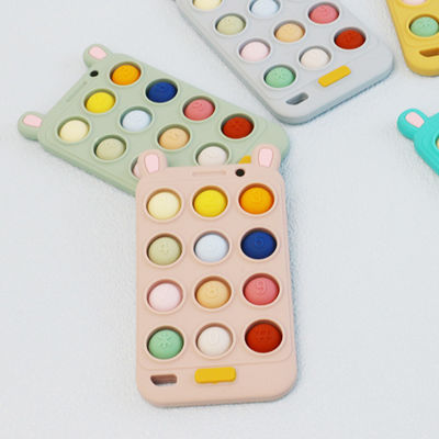 Форма Teethers мобильного телефона младенца силикона BPA свободная для teeths младенца комфорта и сброса тягостные