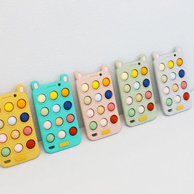 Форма Teethers мобильного телефона младенца силикона BPA свободная для teeths младенца комфорта и сброса тягостные