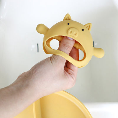 Изготовленный на заказ различный силикон Teether сжатия ручки формы свиньи форм для младенца с различными дизайнами