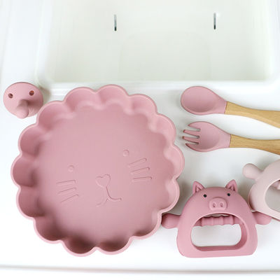 Изготовленный на заказ различный силикон Teether сжатия ручки формы свиньи форм для младенца с различными дизайнами