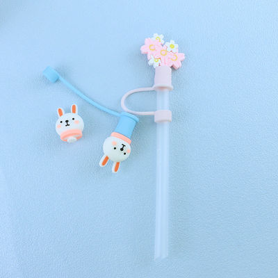 Нетоксическая различная материальная солома размера/Sippy Topper очаровывает крышку соломы силикона