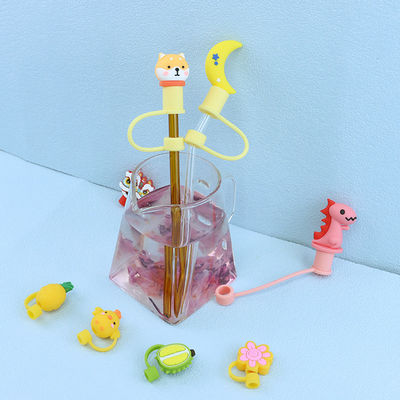 Нетоксическая различная материальная солома размера/Sippy Topper очаровывает крышку соломы силикона