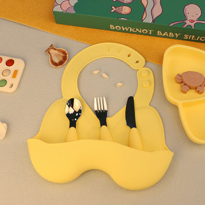 Собственная личность набора Tableware силикона младенца кормить легкое чистое вверх теплостойкое