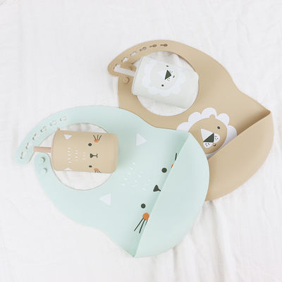 OEM Baby Feeding Bib - One Piece In A Polybag для младенцев и младенцев, кормящих силиконовую коробку