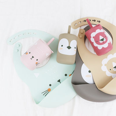 OEM Baby Feeding Bib - One Piece In A Polybag для младенцев и младенцев, кормящих силиконовую коробку