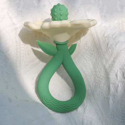 PAISEN Custom Flower Baby Feeding Teether Chew Toys Food Grade Baby Silicone Teether Molar Toys Baby Hand Teether Продукт, предназначенный для детей с силиконовыми зубами