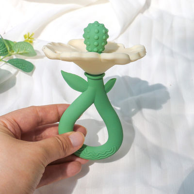 PAISEN Custom Flower Baby Feeding Teether Chew Toys Food Grade Baby Silicone Teether Molar Toys Baby Hand Teether Продукт, предназначенный для детей с силиконовыми зубами