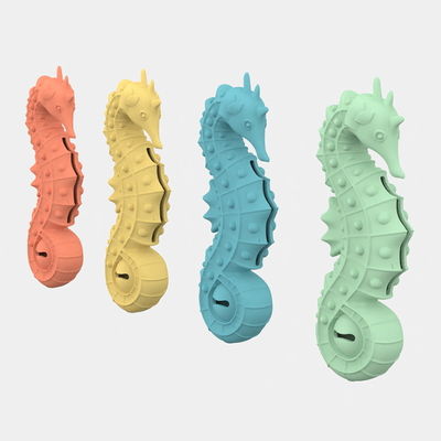 Силиконовая игрушка для животных в форме морского конька без BPA – развивающая игрушка-кормушка и прорезыватель для собак и кошек