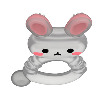 2025 Factory Bunny Cute Design Прозрачное сенсорное мороженое замораживаемое силиконовое детское водное зубное полотенце