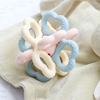 PAISEN BSCI Rattle Baby Teether Ball Toy BPA Free Силиконовый мягкий мячик, легкий в удержании