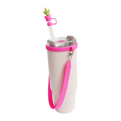 30oz 40oz Tumbler с ручкой Анти-скарабка Силиконовый рукав чашки и Анти-скользнуть бутылки с водой Ручка ремень